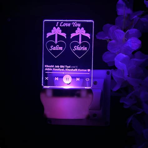 Buy SHAYONA Personalised Couple Name and Text Colour Changing 3D ...