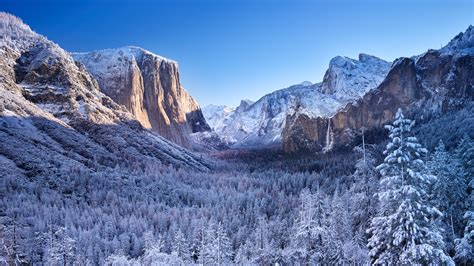 Yosemite National Park Winter Scenery 4K Wallpapers | HD Wallpapers ...