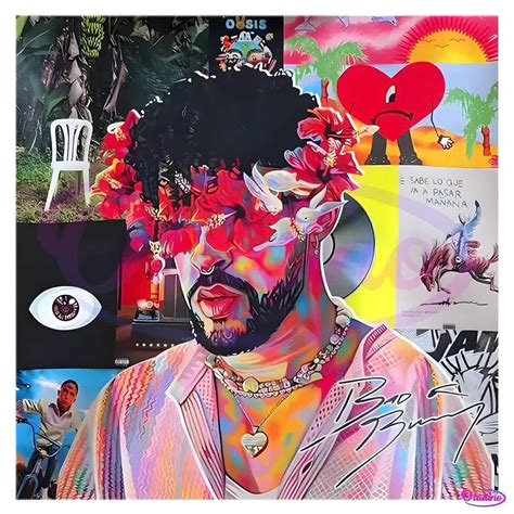 Bad Bunny Dtmf Colorful Png - Free Download