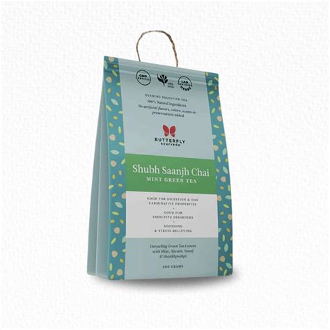 Butterfly Ayurveda Shubh Saanjh Chai Vata Balancing Green Tea ...