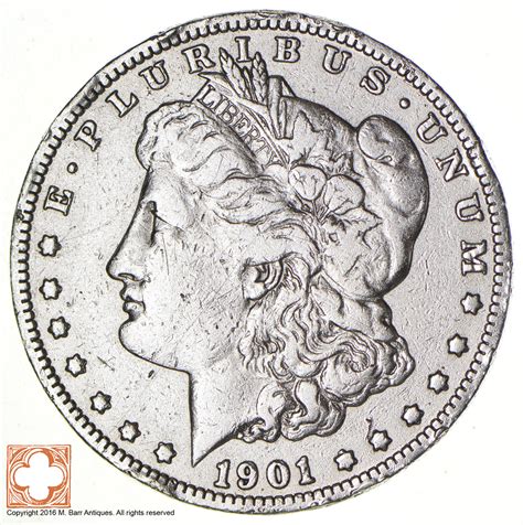TOUGH - 1901-O Morgan Silver Dollar - Shiny! Better Grade - Big Retail ...