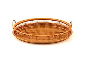 MasterPan Copper tone 12-inch Ceramic Non-stick Crisper : Amazon.in ...