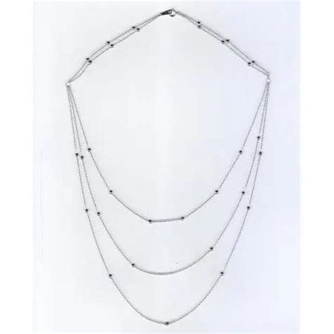 Japanese Plain Platinum Long Alpha Chain SJ PTO 708 in India