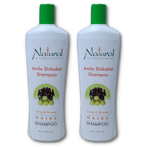 Buy Natural The Essence of Nature Amla Shikakai Shampoo for Hair 480ml ...
