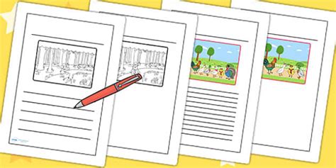 Chicken Licken Story Writing Frames (teacher made) - Twinkl