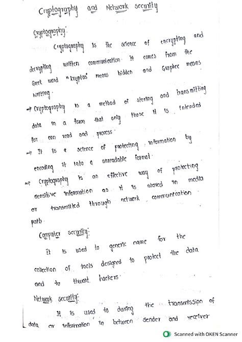 CNS unit-1 - Cryptography and Network Security Notes R18 CSE SYLLABUS ...