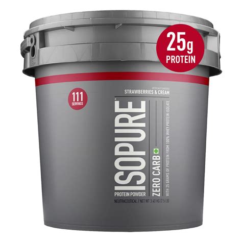 Isopure Zero Carb 100% Whey Protein Isolate Strawberries & Cream ...