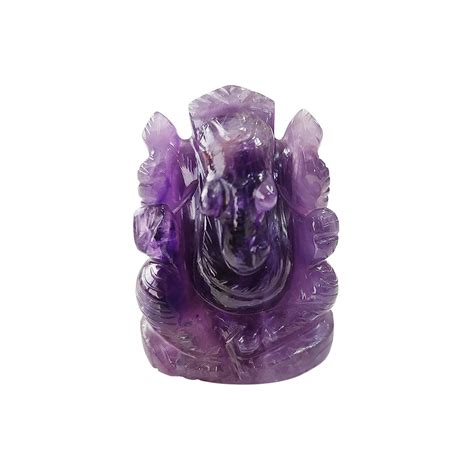 Shubhanjali Natural Amethyst Ganesha Stone Idol for Car Dashboard ...
