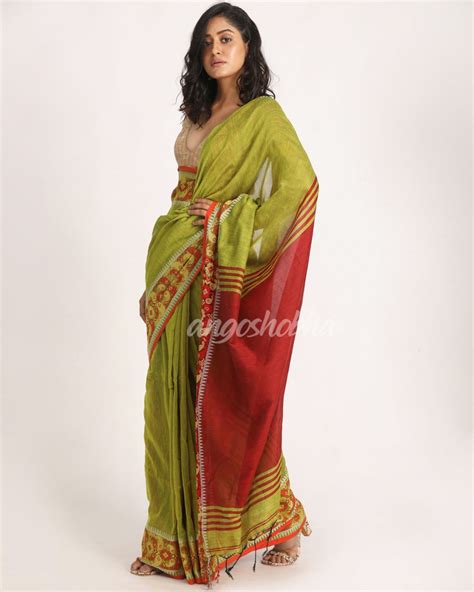 Tangail Saree - Buy Cotton Tangail Saree Online - angoshobha