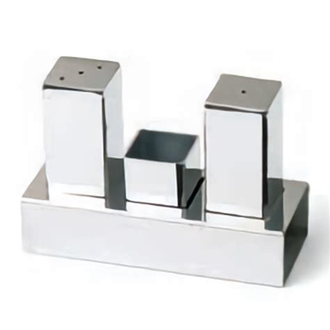 Biradlı GRV-105 Square Glossy Salt Shaker Set, 3 pcs Price