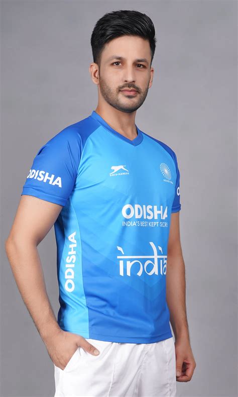 Buy Cyan Blue India Hockey Jersey for Men Online | Shivnaresh