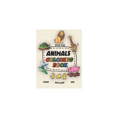 Buy Little Fun Animals Coloring Book: Zoo, Farm and Wetland Animals ...