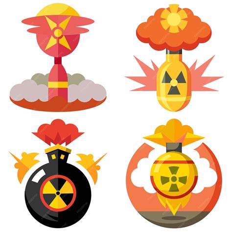 Unexploded Nuclear Bomb Clipart Design Awareness and Safety | Premium ...