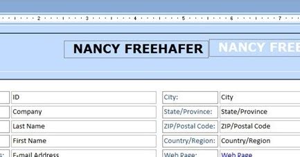 Image result for MS Access Screen Elements with Labels