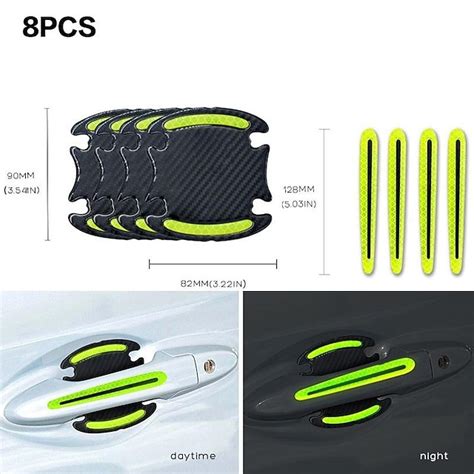 StarFire 4pcs/8pcs Universal Door Handle Sticker 3D Carbon Fiber Car ...