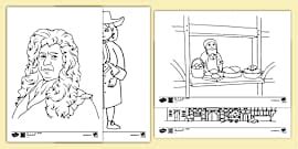 The Great Fire of London Extra Large Colouring Pages