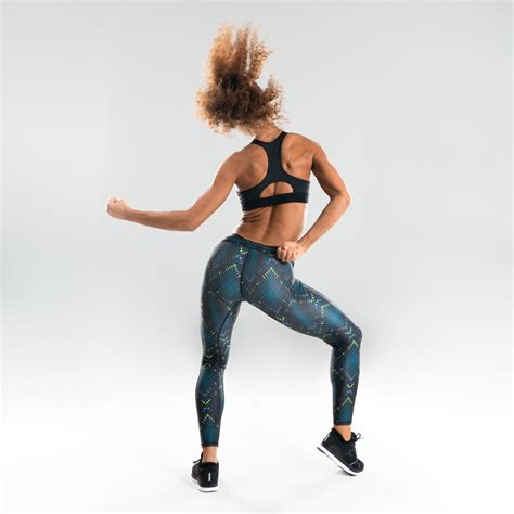 Women Gym Leggings - Black Print