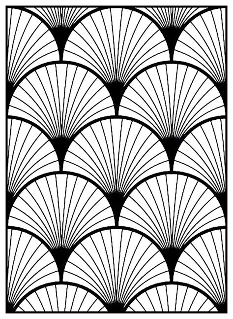Geometric patterns art deco - 3 - Art Deco Coloring Pages for adults