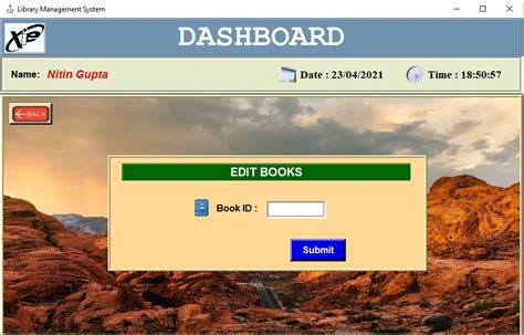 Image result for Library Management System GUI