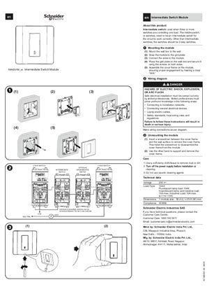 Intermediate Switch Module - Installation manual | Schneider Electric