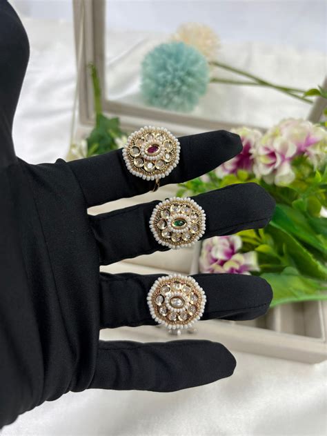Imaz Premium Moissanite Kundan Fingering – Kaushalya Art Jewellery