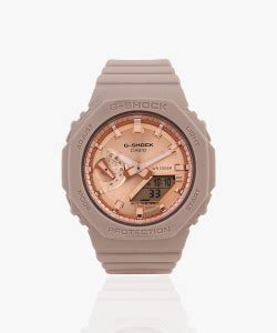 CASIO GMA-S2100MD-4ADR Women Rose Gold Dial Pink Resin Strap Analog ...