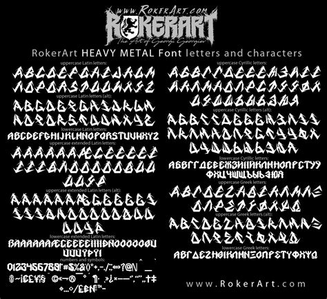 Heavy Metal Font! – RokerArt – Graphic Art and Fonts
