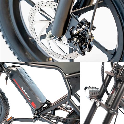 MACFOX M19 Electric e-Moto Style eBike-Step Over 250w Electric Mini Fat ...