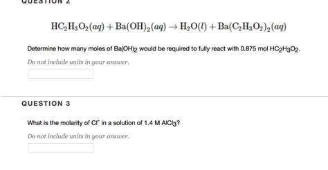 Image result for BA OH 2 HC2H3O2