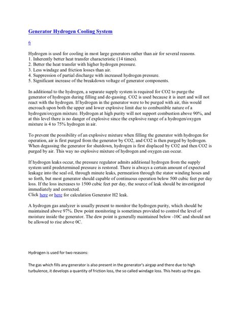 Image result for Generator Hydrogen Cooling System