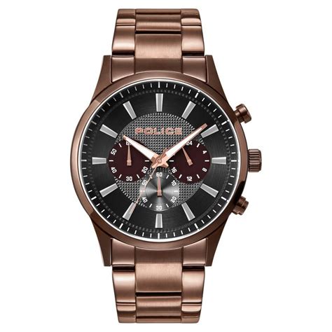 Buy Online Police Quartz Chronograph Grey Dial Stainless Steel Strap ...