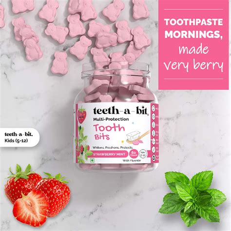 Buy TEETH-A-BIT KIDS MULTI-PROTECTION STRAWBERRY MINT TOOTH BITS, KIDS ...