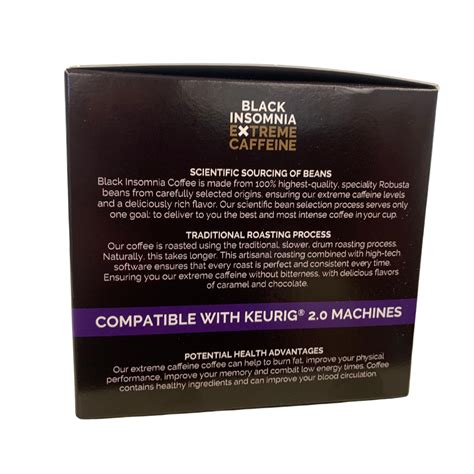 Extreme Caffeine Single Serve Cups for Keurig | Black Insomnia K-Cups ...