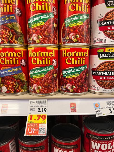 Hormel Canned Chili as low as 79¢! - Kroger Krazy