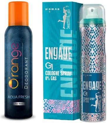 ORANGE Aqua Fresh & G1 Cologne Spray Deodorant Spray - For Men & Women ...