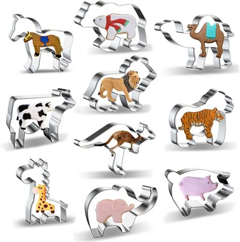 Amazon.com: XUNMEINT Animal Cookie Cutter for Kids with Storage Box ...