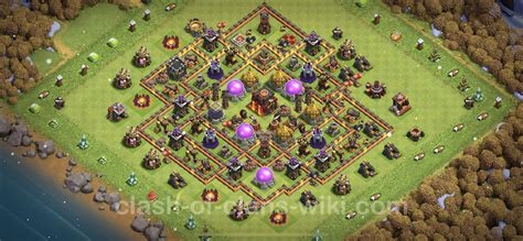 Farming Base TH10 with Link, Anti 3 Stars, Hybrid - Clash of Clans ...