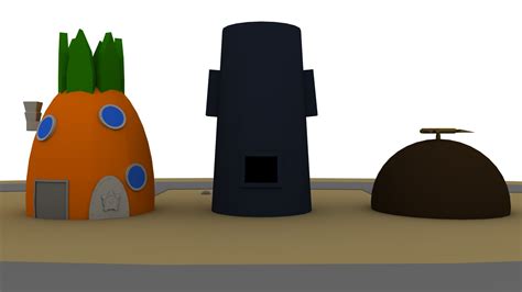 Spongebob Squidward And Patrick House