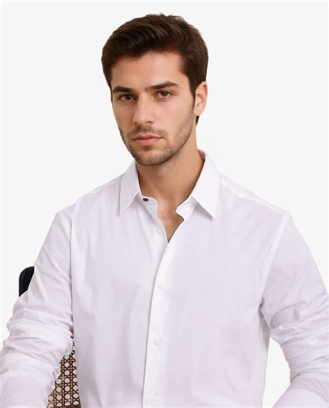 Rare Rabbit Men Neutron-9 White Cotton Fabric Full Sleeves Regular Fit