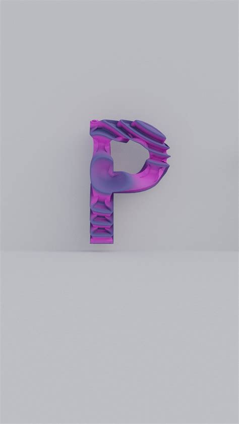 Download 3d Purple P Letter Wallpaper | Wallpapers.com