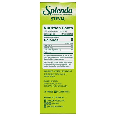 Splenda Stevia Sweetener Packets
