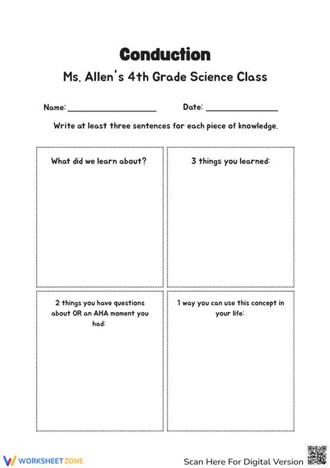 Image result for Conduction Worksheet