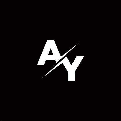 Ay logo monogram emblem style with crown shape Vector Image