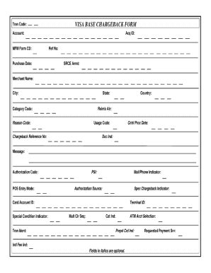 Chargeback Form - Fill and Sign Printable Template Online