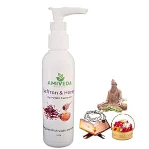 Amiveda Saffron-Honey Ayurvedic Face wash–Energized with Vedic Mantras ...