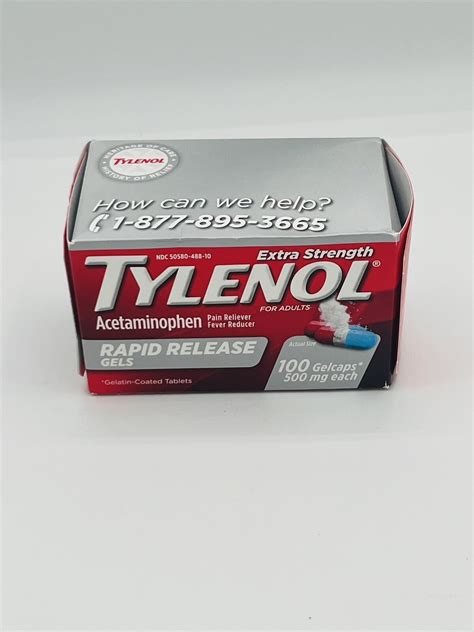 Tylenol Extra Strength Acetaminophen Rapid Release Gels, 100 Ct | eBay