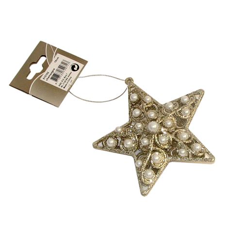 Novogodišnji ukras Zvezda sa perlama KM 515102 | Volim svoj dom