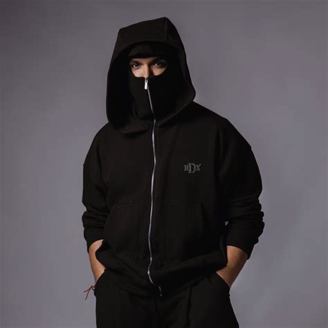 BLACK BALACLAVA ZIPPER HOODIE – Hophead