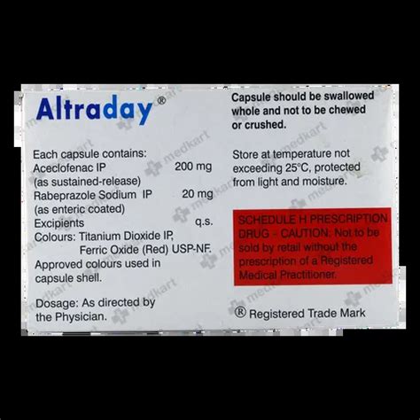 ALTRADAY CAPSULE 10'S Price, Uses, Side Effects & Substitutes | Medkart