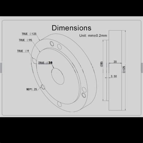 Jual FLANGE CUSTOM DIAMETER 125mm, Tebal 20mm + 3.5mm | BUBUT TAP DRAT ...